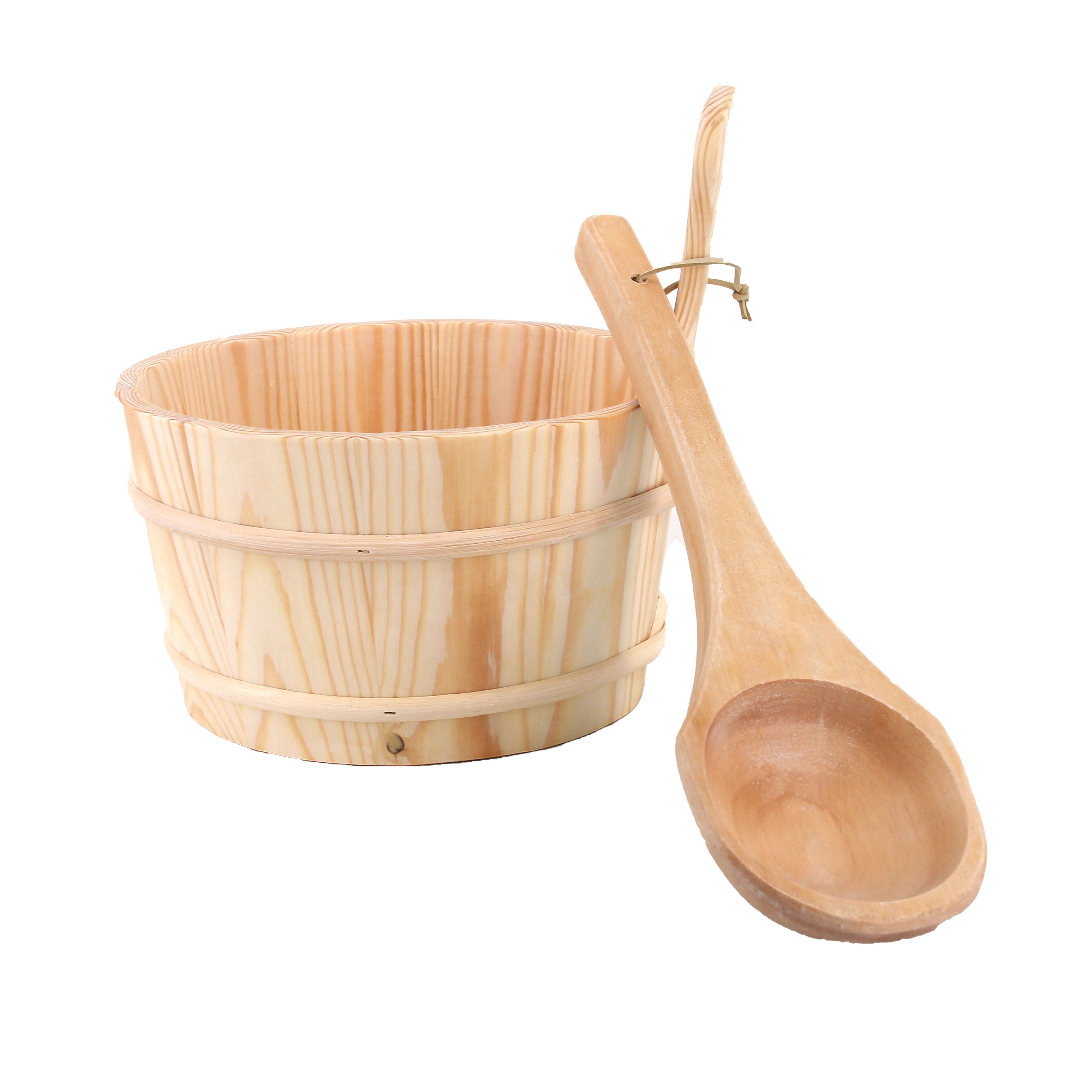 Wooden Handle for Easy Use 1 Gallon Made in The USA Since 1964 All Wood Construction Scandia Manufacturing Sauna Bucket /& Ladle Set with Plastic Liner