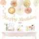 thumbnail image 4 of Decoraciones Para Fiestas De Cumpleaños Bohemias De Otoño, Color Champán, Dorado Y Beige, 21 Piezas De Pancarta Feliz Retro Neutral De Otoño Para Niña, Serpentinas De Papel De Melocotón Dulce, Farolil, 4 of 7