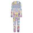 thumbnail image 5 of Hello Kitty Unisex Onesie Pajamas Zipper Jumpsuit Hooded One Piece Sleepwear for Family Mens Womens, 5 of 8