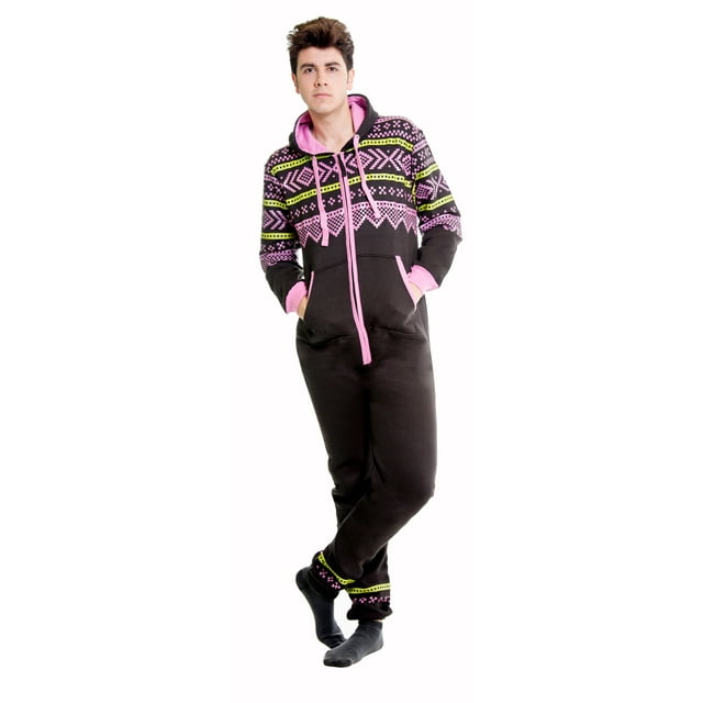 Combinaison de Mode pour Hommes Adultes une Pièce Pyjama Sans Pieds