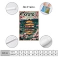 thumbnail image 2 of Vintage Kyoto Cityscape Retro Japanese Tourism with Traditional Architecture & Nature Canvas Poster, 2 of 7