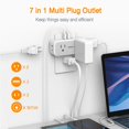 thumbnail image 2 of Extensor de enchufe con protector contra sobretensiones TESSAN 7 en 1 con 4 salidas, 3 USB, 2 of 8