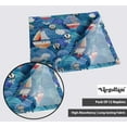 thumbnail image 3 of Vargottam Designer Cotton Canvas Napkins - Set of 12, 20-Inch, Blue Ocean Print, Durable & Absorbent Cloth Napkins for Dining, Parties, and Home Decor - Machine Washable, 3 of 7