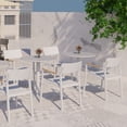 thumbnail image 6 of 6 Pieces Outdoor Dining Chairs Patio Chairs Set of 6 with Armrests Aluminum Stackable Chair,White, 6 of 6