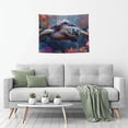 thumbnail image 5 of Hirioo Underwater Lazy Turtle Print Tapestry Lightweight Fabric for Bedroom Aesthetic Home Wall Dorm Décor Living Room Decor 29x37 Inch, 5 of 8