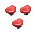 thumbnail image 1 of mmirethe 3pack/lot Bouton d'Armoire en Forme de Coeur et de Poisson Unique avec Bouton de Tiroir de Poignée d'Armoire Coloré Rouge Durable Grande Taille, 1 of 6