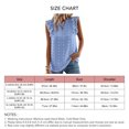 thumbnail image 5 of Camisa sin mangas con volantes de Color puro para mujer, camiseta sin mangas informal holgada elegante con cuello redondo para citas en el trabajo de oficina, 5 of 5