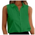 thumbnail image 1 of Chemises Sans Manches pour Femmes en Chiffon Col en V Ample pour Travail Décontracté, 1 of 5