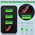thumbnail image 2 of 3 Port LED Fast Quick Charge QC 3.0 USB Hub Display Wall Charger Adapter US Plug, 2 of 5