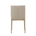 thumbnail image 5 of Modrest Mimi Contemporary Beige & Brass Dining Chair (Set of 2), 5 of 5