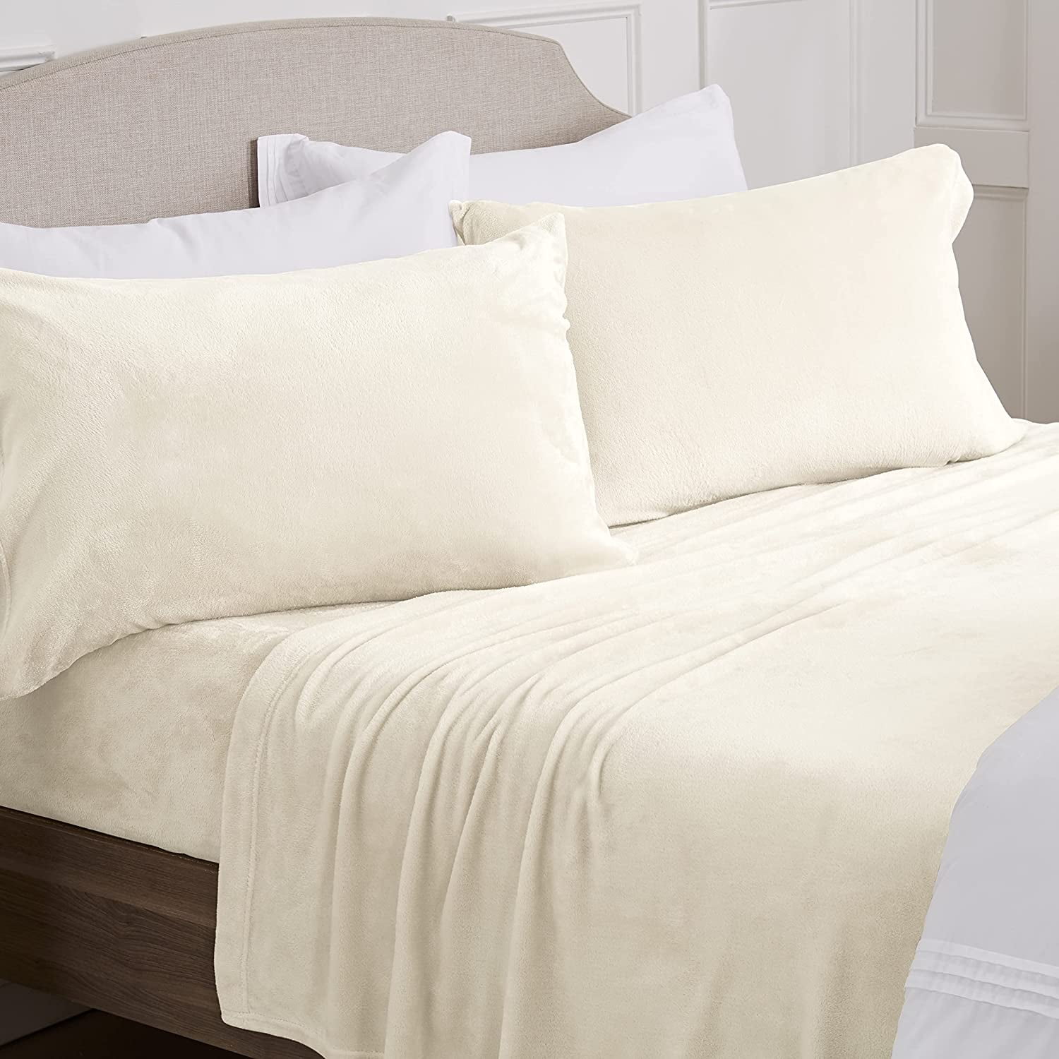 Velvet Plush Sheet And Pillowcase Set With Extra Deep Pockets Extra Soft Micro Fleece Sheet Set Ultra Plush And Cozy Warmth Velvety Soft Heavywe