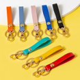 thumbnail image 4 of SZTXJ 8 Pack Genuine Leather Car Key Fobs for Men and Women, 360 Degree Rotating, Anti-lost D-Ring, Circular Carabiner and Keyring., 4 of 5