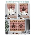 thumbnail image 4 of Country Star Farm Tie Up Curtains for Windows 63 Inch Length Balloon Curtains Kitchen Adjustable Balloon Window Shade Farmhouse Plaid Texas Vintage Fruit Tie Up Valance Bathroom Curtain 42"x63", 4 of 6
