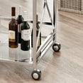 thumbnail image 4 of Danae Industrial Modern Iron and Glass Bar Cart Silver, 4 of 8