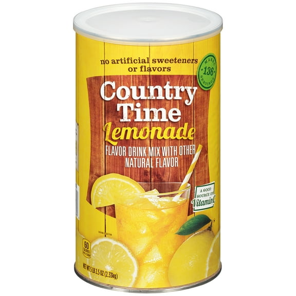 Country Time Lemonade Naturally Flavored Powdered Drink Mix, 5.16 lb Canister