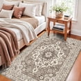 thumbnail image 3 of 4x6 Area Rugs for Living Room: Perfect for Bedroom Kitchen Kids Room Nursery - Stain & Water Resistant Non-Slip Pet & Child Friendly Vintage Carpet (Beige, 4x6), 3 of 12