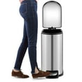 thumbnail image 6 of happimess Roland 10.6-Gallon Step-Open Trash Can, Platinum Silver, HPM1010A, 6 of 10