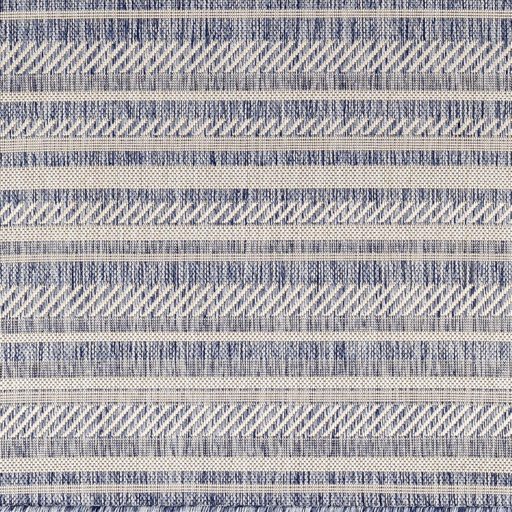 Livabliss Eagean Global Indoor/Outdoor Area Rug,8'10" x 12',Denim