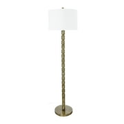 Creative Co-Op EC0330 Faceted Metal Floor Lamp with Stacked Column Design, 66.5 Inch, Matte Golden Bronze