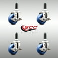 thumbnail image 2 of 3 Inch 316SS Solid Poly Swivel 1 Inch Expanding Stem Caster Set Brake SCC, 2 of 2