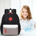 thumbnail image 2 of Ngheia Large Size Black, White and Gray Primary Schol Backpack, Schol Backpack for Schol Bag with Chest Buckle and Reflective Strip 16 Inch Large, 2 of 6