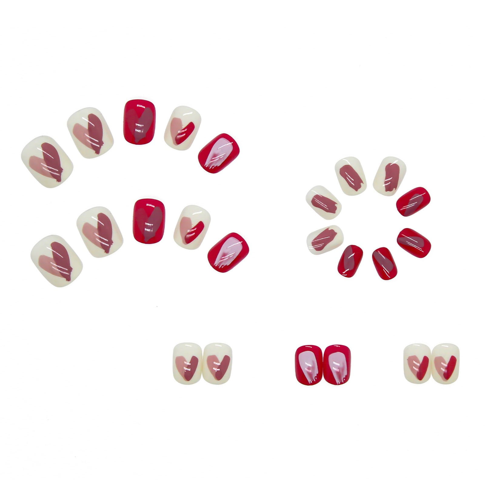 HSMQHJWE Press on Nails Small Hands Simple Style Short Nail Finished