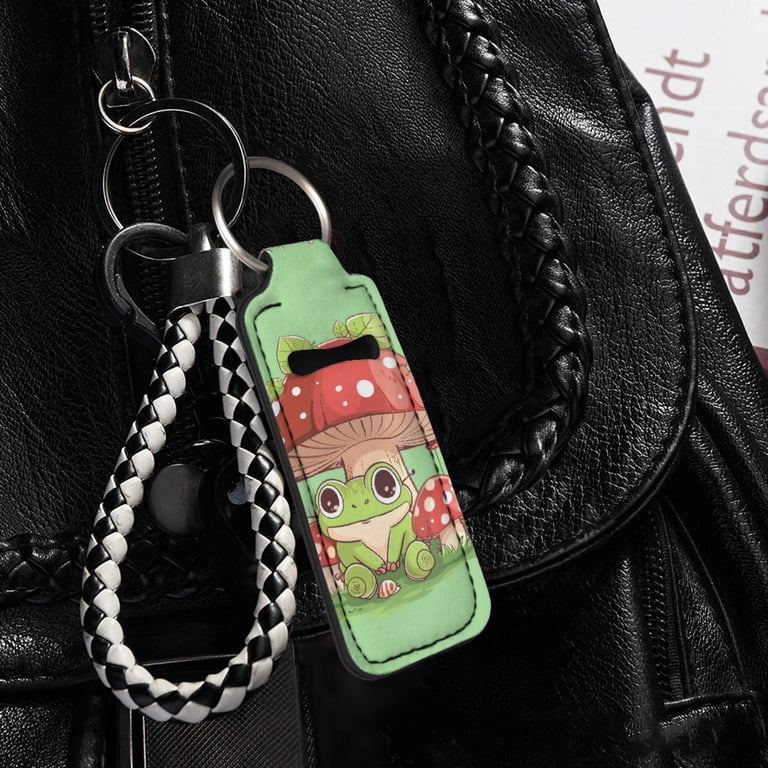 Yuyamidu Cute Frog Chapstick Holder Keychain for Women Girls
