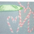 thumbnail image 2 of Holiday Time Blue Candy Cane Hearts Small Christmas Paper Gift Bag, 2 of 5