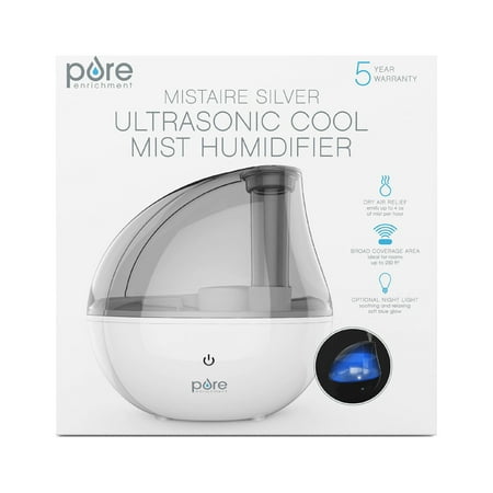 Pure Enrichment - Ultrasonic Cool Mist Humidifier with Optional Night Light - White