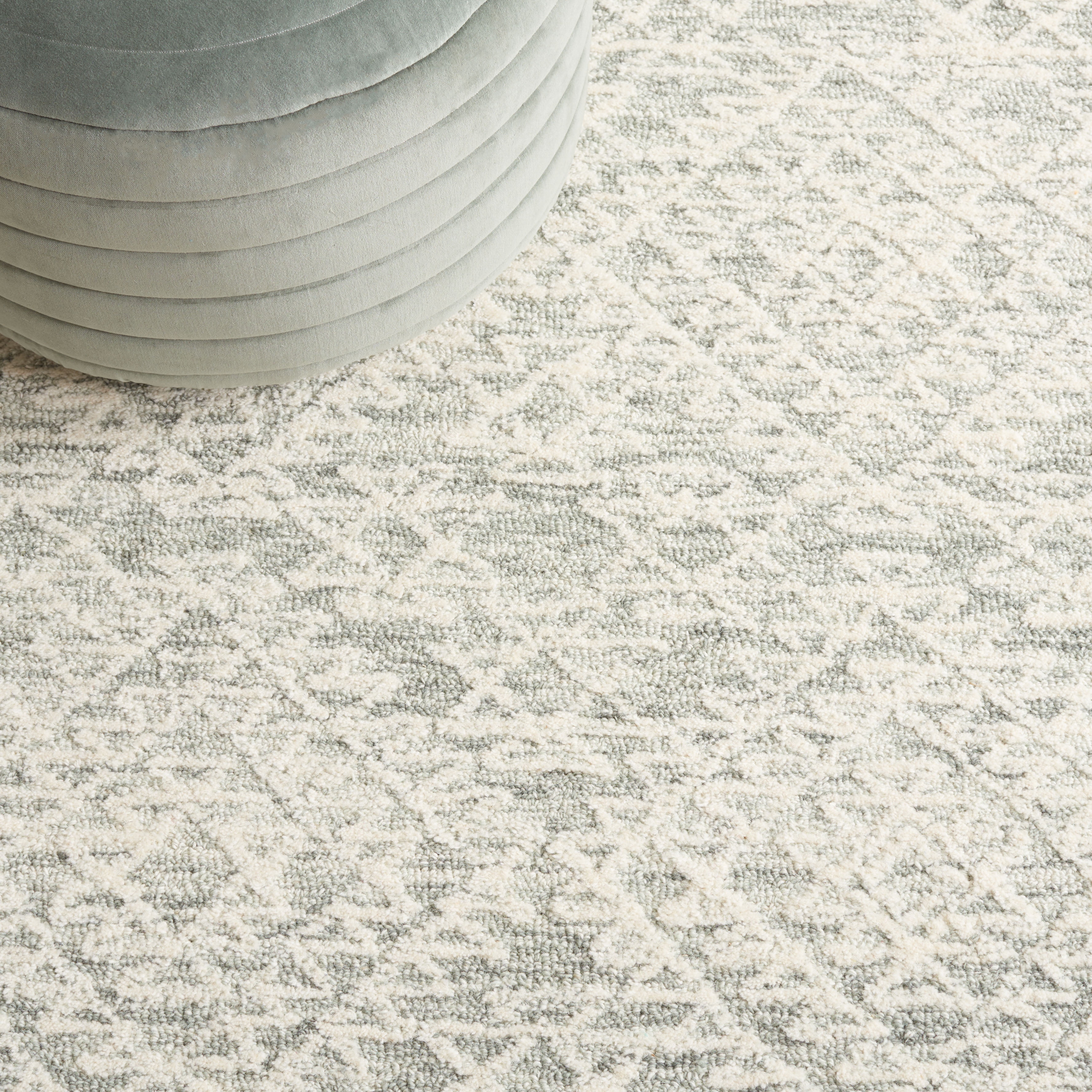 SAFAVIEH Ebony Agnes Geometric Area Rug, Ivory/Grey, 3' x 5'