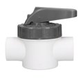 3-Way Swimming Pool Diverter Valve Hose Adapter Kit - With Clamps & Seal Rings For 1.25" Or 1.5" Filter Ports (White)