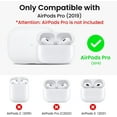 thumbnail image 2 of Compatible with AirPods Pro Silicone Case, Protective Liquid Silicone Case for AirPods Pro Soft Skin Front LED Visible Silicone Case, White, 2 of 5