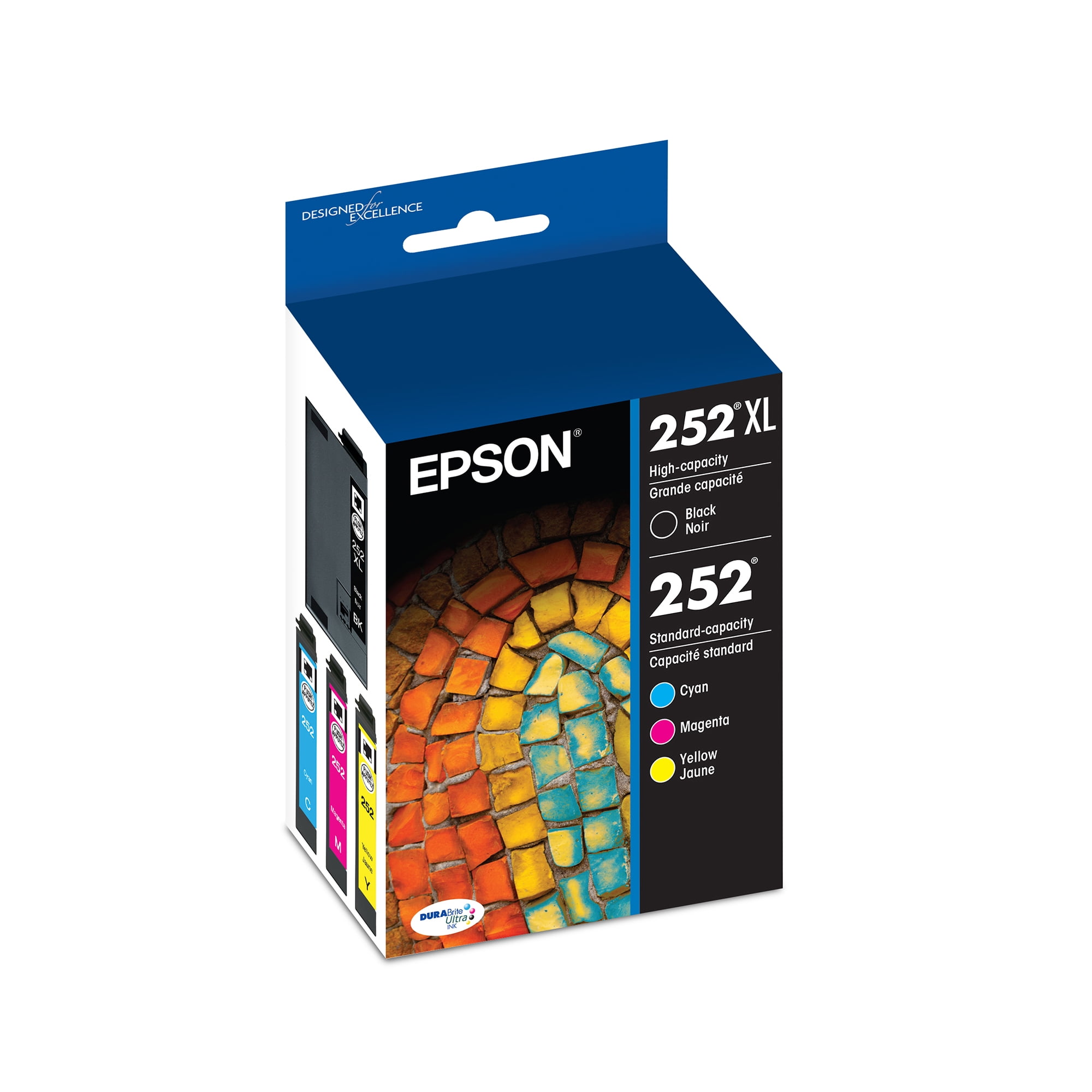Epson 252 4 Pack Ink Cartridges Black/Cyan/Magenta/Yellow