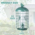 thumbnail image 6 of MUMTOP Squirrel Deterrent Green Bird Feeders for Outdoors Hanging, 2.73 lb Large Capacity, Caged Tube Wild Bird Feeder – Premium Grade Steel, Chew-Proof and Weather Resistant, 6 of 7