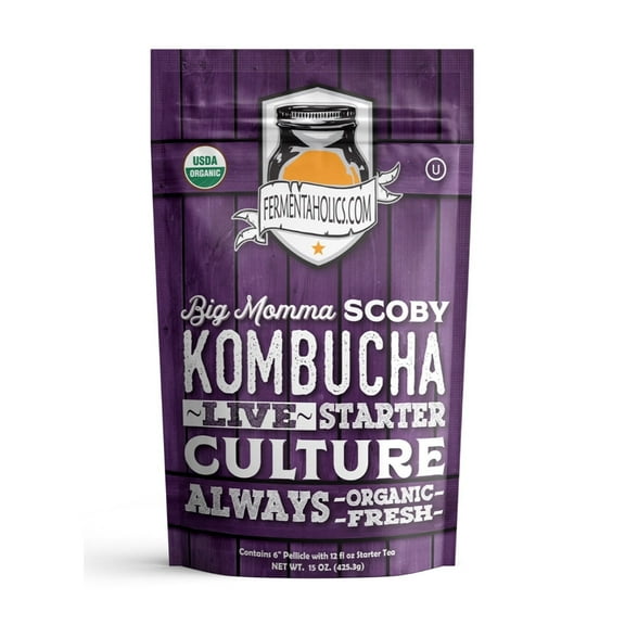 Fermentaholics BIG MOMMA Kombucha SCOBY With 12 oz