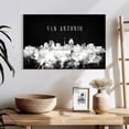 thumbnail image 3 of Elephant Stock San Antonio Skyline Bw Wall Art - Horizontal Canvas Wall Art - Living Room Wall Decor - Places Canvas - Black And Gray Decor - 24" x 16", 3 of 8