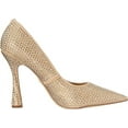 thumbnail image 6 of Sam Edelman Antonia Sesame Glitz Pointed Toe Slip On Spool Heel Fashion Pumps (Sesame Glitz, 5), 6 of 6