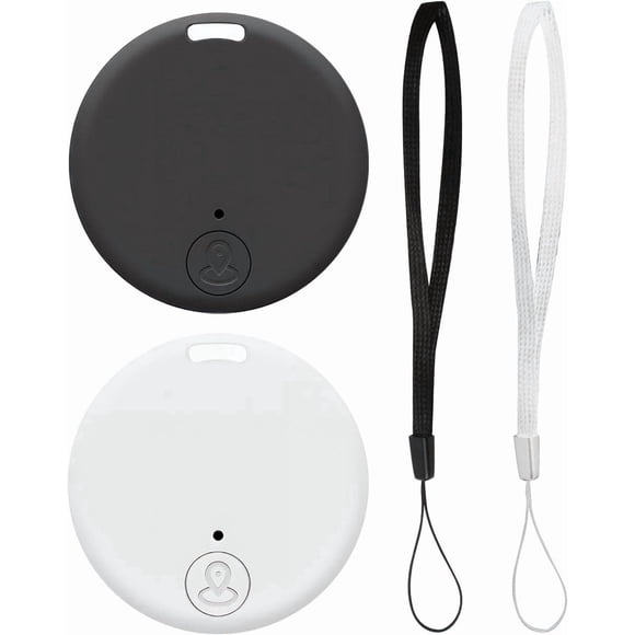 2-Piece GPS Tracker - Universal Smart Tag for iOS/Android - Keychain with Alarm - For Luggage, Pets, Children