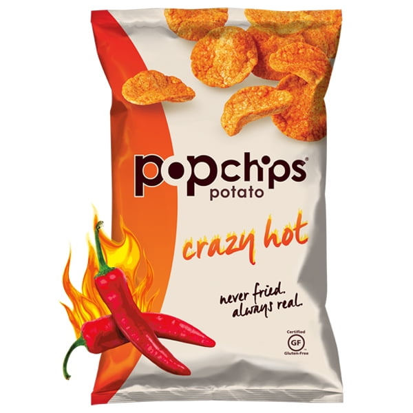 Popchips Crazy Hot Potato Chips 3.5 oz Bags - Pack of 12 - Walmart.com