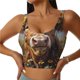 thumbnail image 1 of Fotbe Cute Cow Sunflower Crown A Sujetador Deportivo Largo sin Aros para Mujer con Almohadillas y Soporte Medio, Transpirable y Absorbente, Camiseta Tipo Chaleco o Tank Top-Medium, 1 of 8