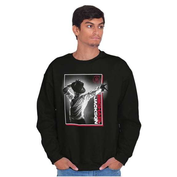 Michael Jackson Smooth Criminal Hat Graphic Pullover Crewneck Sweatshirt Brisco Brands S