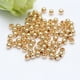 thumbnail image 5 of Cateissary 100 piezas de cuentas de bola redondas con agujeros, cuentas espaciadoras de cobre dorado DIY, suministros de joyería hechos a mano, Artesanía 3mm, 5 of 6