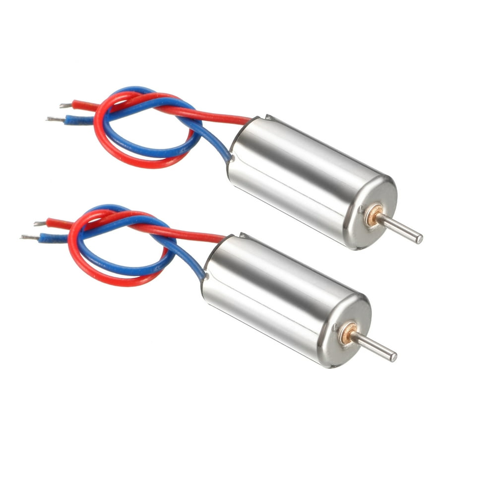 2 PCS DC 3V 40000RPM Coreless Micro Motor 612 6x12mm for Airplane Model