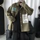 thumbnail image 4 of Abrigo vaquero con botones y parches de carga para hombre, chaqueta vaquera negra para hombre, ropa de abrigo de otoño e invierno a bajo precio, de marca, lavada, holgada, talla L, 4 of 5