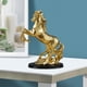 thumbnail image 5 of de caballo, estatua de resina de caballo con de , escultura moderna para decoración de escritorio, adecuada para el hogar, neg oro Macarena Caballo estatuilla escultura, 5 of 7
