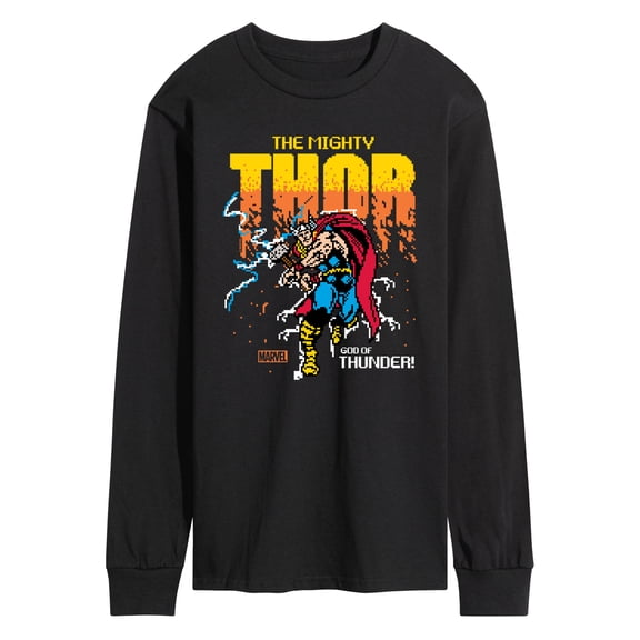 Marvel Thor - Pixelated - Men's Long Sleeve Graphic T-Shirt