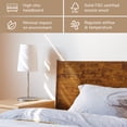 thumbnail image 5 of Acacia Haven King Size Bed Frame and Headboard Solid Wood Platform Bed, King Bed Frame 800 lbs Capacity, Scandinavian Signature Wood Bed Compatible with All Mattresses, Walnut, 5 of 9