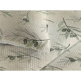thumbnail image 3 of Ambesonne Olive Pattern Quilted Bedspread Set 3 Pcs, Retro Fruit Pattern, King, Eggshell Laurel Green, 3 of 4