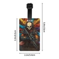 thumbnail image 4 of Luggage Tags for Suitcases, Vibrant Skull Soldier Leather Bag Luggage Tags ID Label Tags Privacy Protection Travel Bag Labels, 4 of 6
