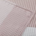thumbnail image 2 of Dainty Home Waffle Weave Ombre Stripe Shower Curtain With 12 Hooks, 70 x 72 In Blush, 2 of 7